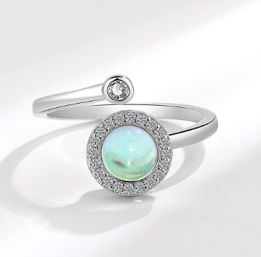 Anillo Rotatorio de Óplalo Elegante