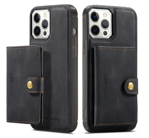 Estuche de cuero magnético de lujo para iPhone