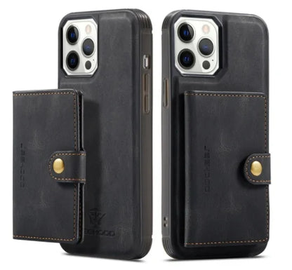 Estuche de cuero magnético de lujo para iPhone