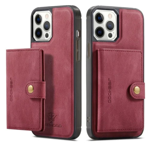 Estuche de cuero magnético de lujo para iPhone