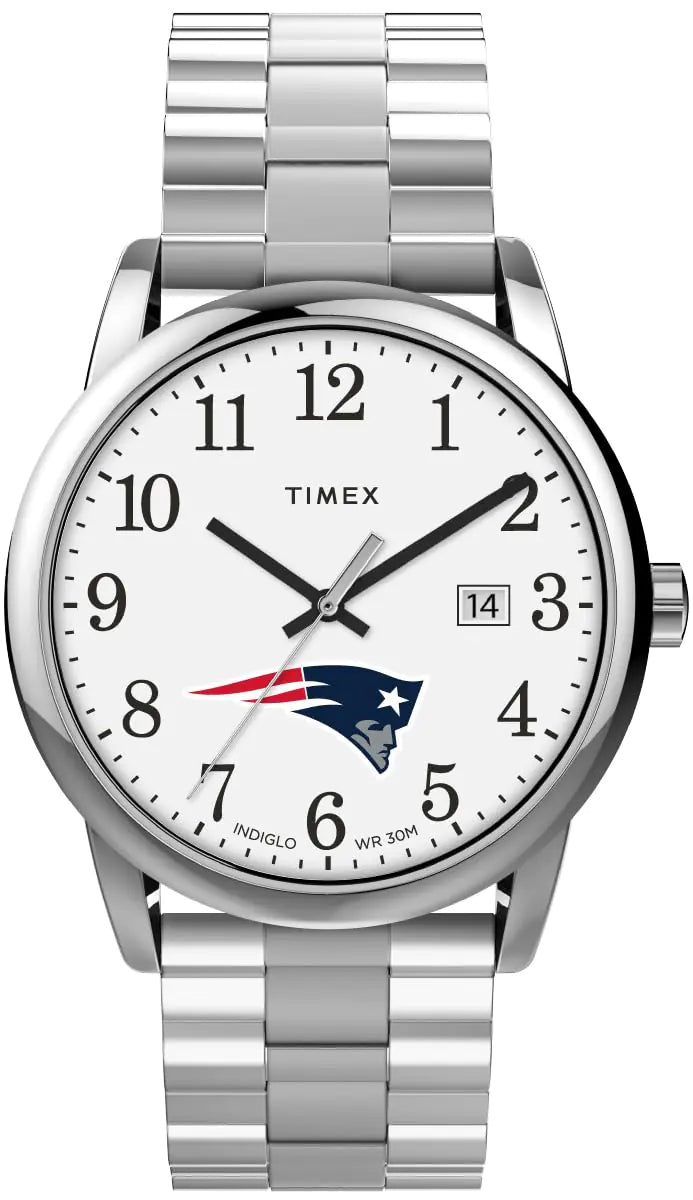 Reloj Timex Easy Reader de 38mm para Hombre - New England Patriots con Correa Extensible