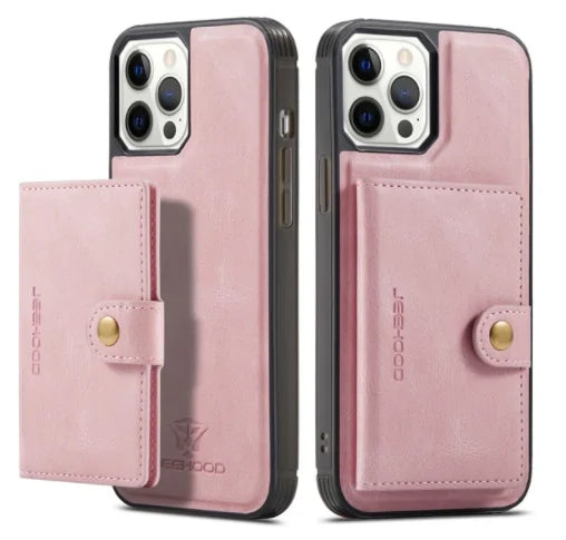 Estuche de cuero magnético de lujo para iPhone