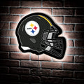 Ultra-thin Evergreen LED Light NFL Pittsburgh Steelers | Life-size helmet replica | 49.5 x 38cm