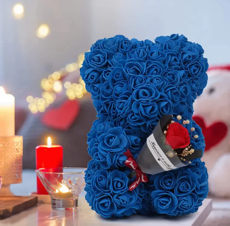 ❤️🌹🐻Rose bear with preserved fresh flowers🌹🐻❤️