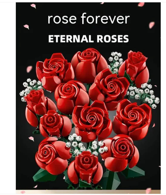 🌹🧱Juguete de construcción de ramo de rosas🧱🌹