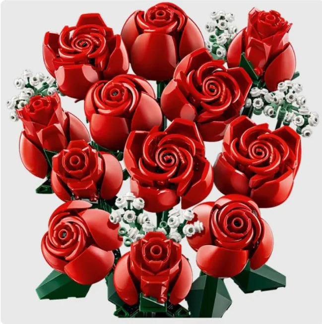 🌹🧱Juguete de construcción de ramo de rosas🧱🌹