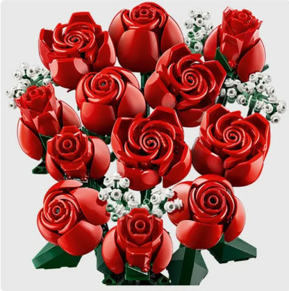 🌹🧱Juguete de construcción de ramo de rosas🧱🌹