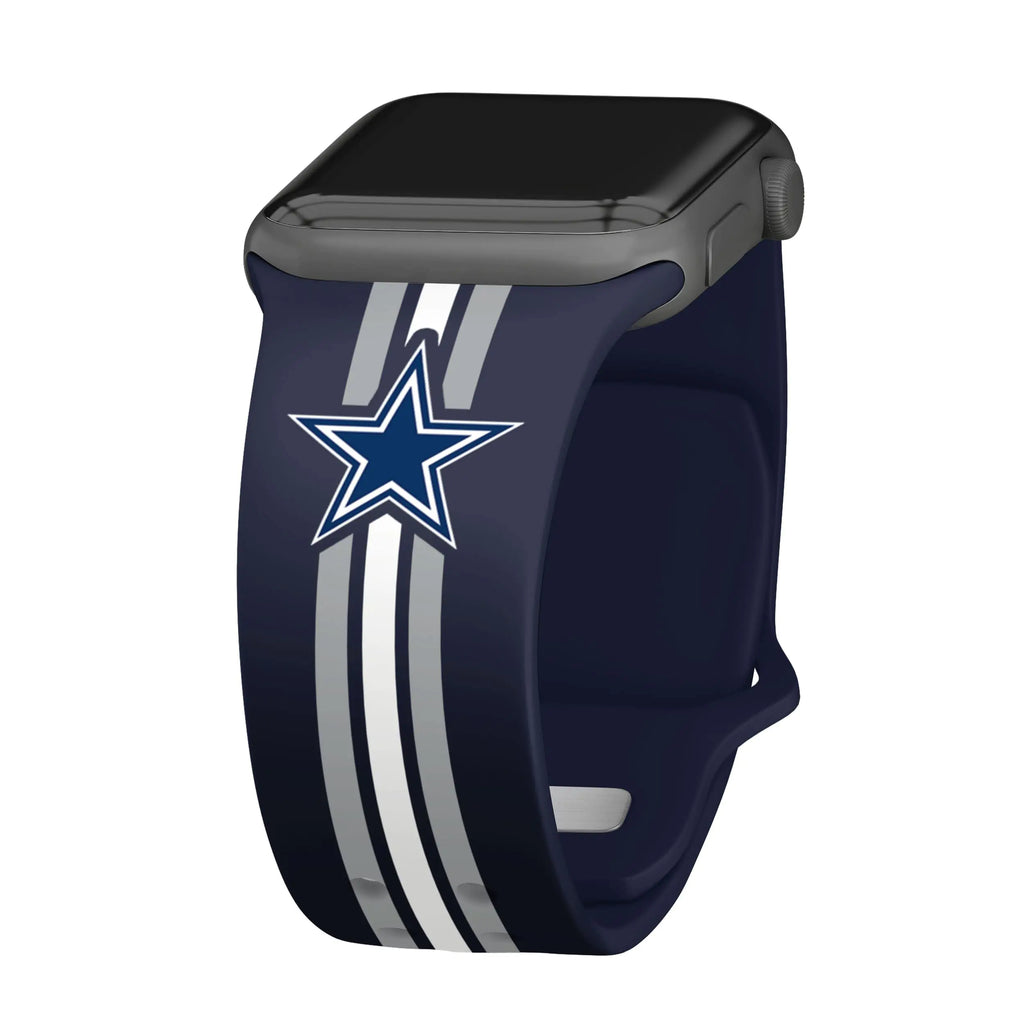 Dallas Cowboys Game Time HD Watch Band compatible with Apple Watch (42/44/45mm Short Stripes)