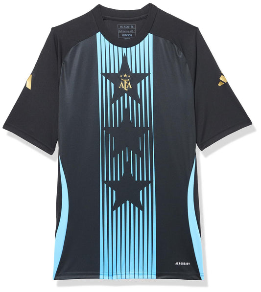 Camiseta Pre-Match Argentina Unisex Negro/Azul Estallido