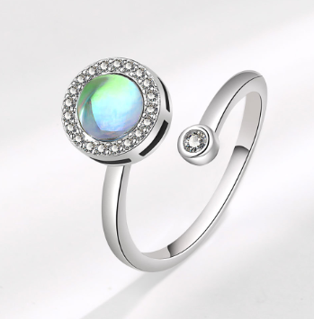 Anillo Rotatorio de Óplalo Elegante