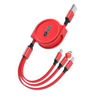 Cable USB retráctil 3 en 1