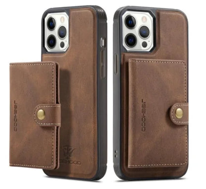 Estuche de cuero magnético de lujo para iPhone