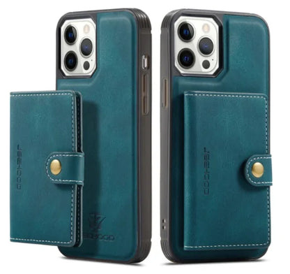 Estuche de cuero magnético de lujo para iPhone